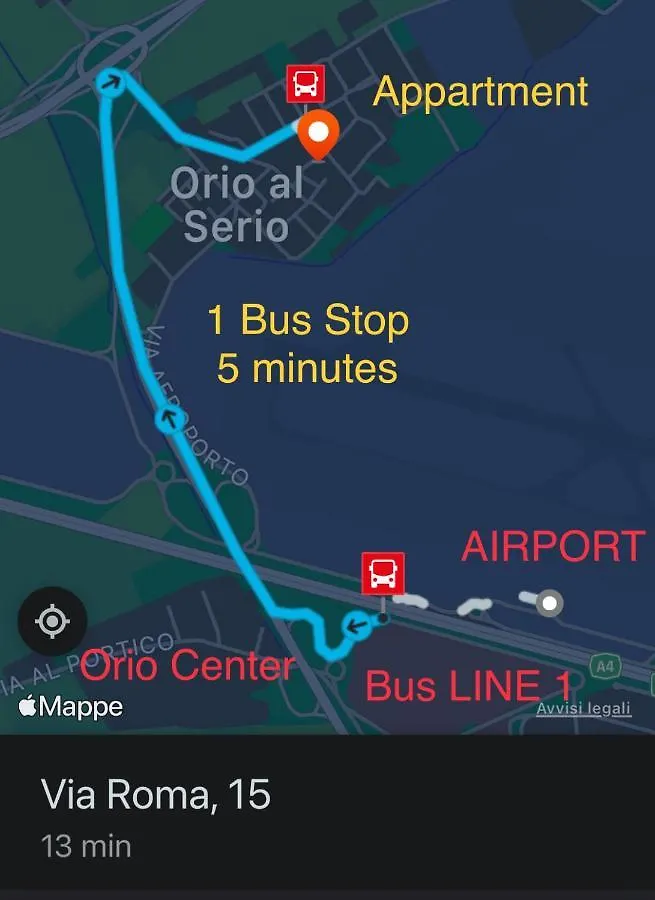 Appartement Orio Bergamo 24H Airport Bgy- A Few Step - Vicino All'Aeroporto Orio al Serio